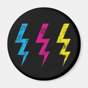 Zwarte Grunge Lightning Magnet