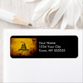 Zwarte Grunge tuinvlag Etiket (Insitu)