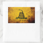 Zwarte Grunge tuinvlag Rechthoekige Sticker (Tas)