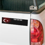 Zwarte Grunge Turkije Vlag Bumpersticker (Op Truck)