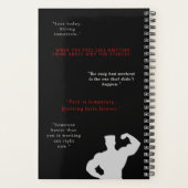 zwarte gym bodybuilding back motivatie citaat planner (Achterkant)