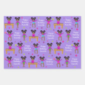 Zwarte gymnast-papierbladen inpakpapier vel (Voorkant 3)