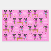 Zwarte gymnast-papierbladen inpakpapier vel (Voorkant 2)