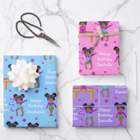 Zwarte gymnast-papierbladen inpakpapier vel (Voorkant)