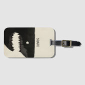 Zwarte haai bagagelabel (Voorkant (horizontaal))