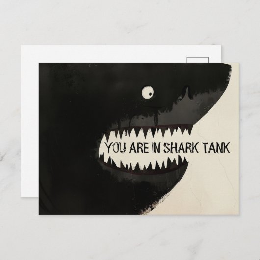 Zwarte haai briefkaart (Voorkant / Achterkant)