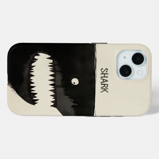 Zwarte haai Case-Mate iPhone case (Achterkant (horizontaal))