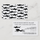 Zwarte haai Elegant scuba duiken / Boat Charter Visitekaartje (Voorkant / Achterkant)