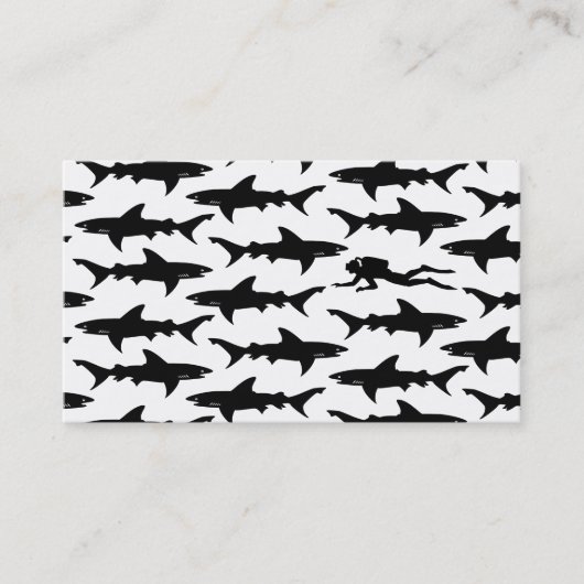 Zwarte haai Elegant scuba duiken / Boat Charter Visitekaartje (Voorkant)