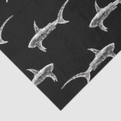 Zwarte haaien Ontwerp Nautical Ocean Art Tissuepapier (Detail)