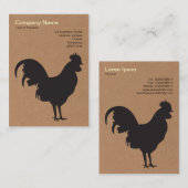 Zwarte haan - Kartonnen doos Visitekaartje (Voorkant / Achterkant)