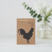 Zwarte haan - Kartonnen doos Visitekaartje (Staand voorkant)