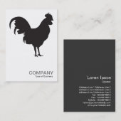 Zwarte haan - wit visitekaartje (Voorkant / Achterkant)