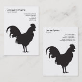 Zwarte haan - zwart op wit visitekaartje (Voorkant / Achterkant)