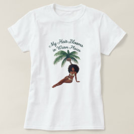Zwarte haar Afro natuurlijk haar grafische T-shirt