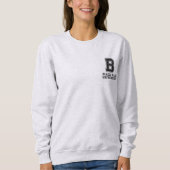 Zwarte Haar College Letter Custom Sweatshirt (Voorkant)