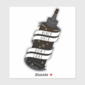 Zwarte Haar Maakt Niet Uit Cartoon Kleurflacon Sticker (Vel)