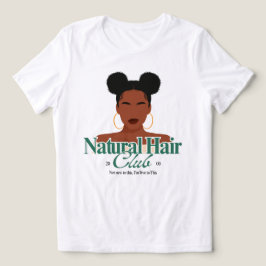 Zwarte haar "Space Buns" kapsel op maat T-shirt