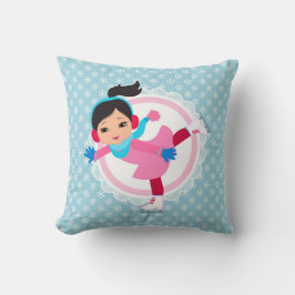 Zwarte haarijsSkater - Wintersportskater Kussen