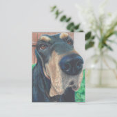 zwarte haarkaart briefkaart (Staand voorkant)