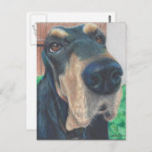 zwarte haarkaart briefkaart (Voorkant / Achterkant)