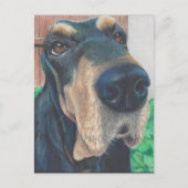 zwarte haarkaart briefkaart (Voorkant)