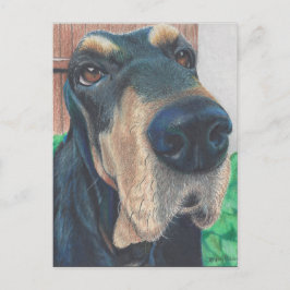 zwarte haarkaart briefkaart