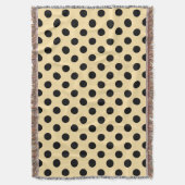 Zwarte haarpunten op bleek geel deken (Voorkant Verticaal)