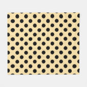 Zwarte haarpunten op bleek geel fleece deken (Voorkant (Horizontaal))