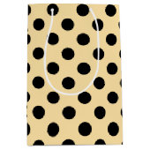 Zwarte haarpunten op bleek geel medium cadeauzakje (Voorkant)