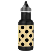 Zwarte haarpunten op bleek geel waterfles  (Rechts)