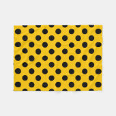 Zwarte haarpunten op geel fleece deken (Voorkant (Horizontaal))