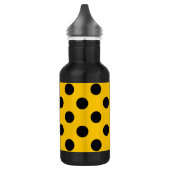 Zwarte haarpunten op geel waterfles  (Links)