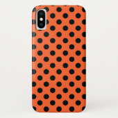 Zwarte haarpunten op oranje Case-Mate iPhone case (Achterkant)