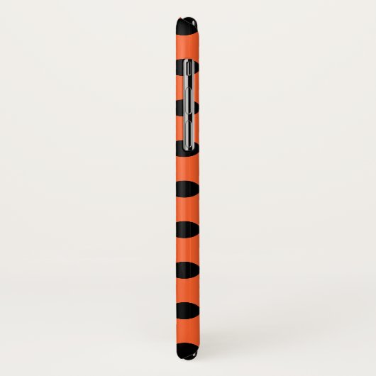 Zwarte haarpunten op oranje Case-Mate iPhone case (Achterkant/links)