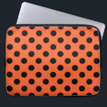 Zwarte haarpunten op oranje laptop sleeve<br><div class="desc">Zwarte haarpunten op oranje</div>