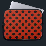Zwarte haarpunten op rood laptop sleeve<br><div class="desc">Zwarte haarpunten op rood</div>