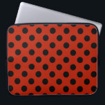 Zwarte haarpunten op rood laptop sleeve<br><div class="desc">Zwarte haarpunten op rood</div>