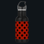 Zwarte haarpunten op rood waterfles<br><div class="desc">Zwarte haarpunten op rood</div>