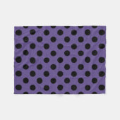 Zwarte haarpunten op ultraviolet fleece deken (Voorkant (Horizontaal))