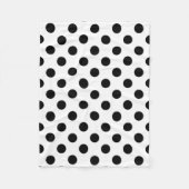 Zwarte haarpunten op wit fleece deken (Voorkant)