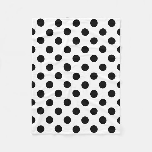 Zwarte haarpunten op wit fleece deken (Voorkant)