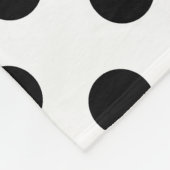 Zwarte haarpunten op wit fleece deken (Hoek)