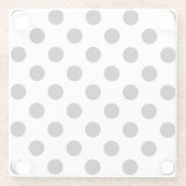 Zwarte haarpunten op wit glazen onderzetter (Achterkant)