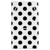 Zwarte haarpunten op wit klein cadeauzakje (Achterkant)