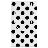 Zwarte haarpunten op wit klein cadeauzakje (Voorkant)