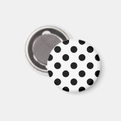 Zwarte haarpunten op wit magneet (Voorkant / Achterkant)