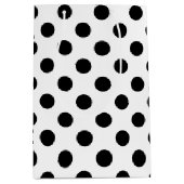Zwarte haarpunten op wit medium cadeauzakje (Voorkant)