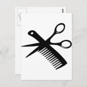 zwarte haarschaar briefkaart (Voorkant / Achterkant)