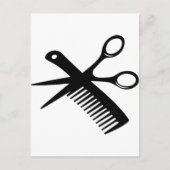 zwarte haarschaar briefkaart (Voorkant)